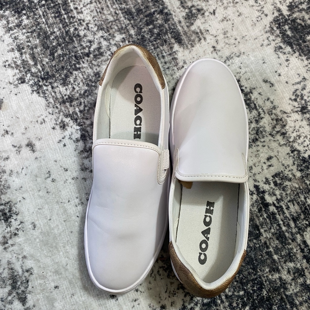 Women's Coach Walker Slip On Sneaker, Style C0571 White, Size 8.5 - Picture 4 of 8